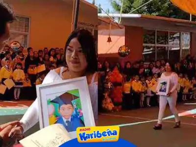 Madre-lleva-la-foto-de-su-hijo-fallecido-a-su-graduacion