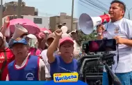 Ulises Villegas, queremos trabajar: Comerciantes desalojados de mercados en Comas protestancontraalcalde