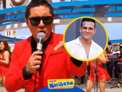 Christian Domnguez con el baile del gusano de Papilln