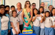 Una reina solidaria! Luciana Fuster lleva alegra a nios de La Libertad y Lambayeque
