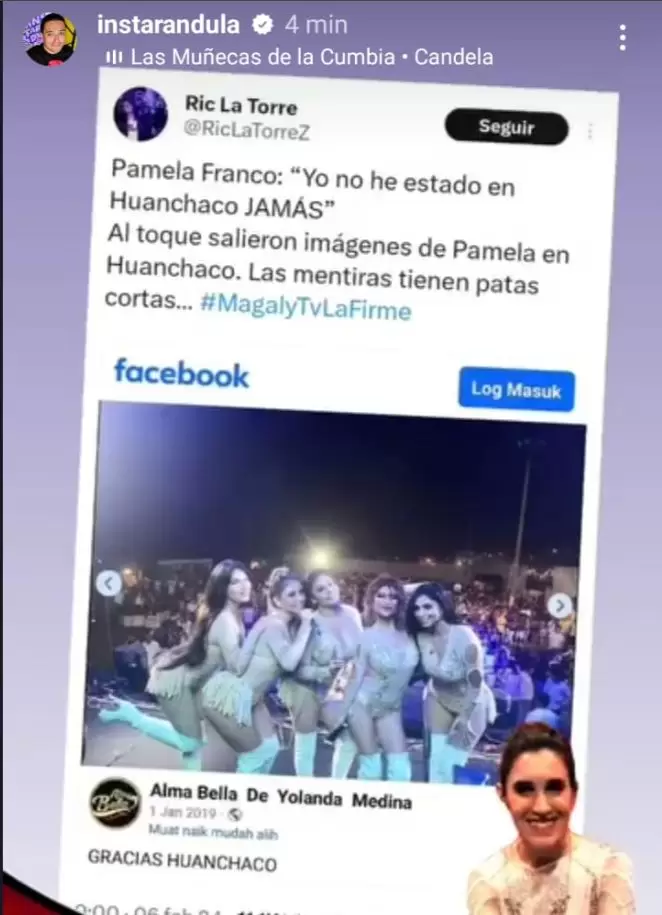 Pamela Franco en Huanchaco