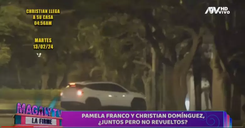 Christian Domnguez pasa la noche en casa que comparte con Pamela Franco