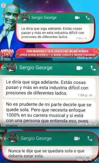 Declaraciones de Sergio George para 'Amrica Hoy'