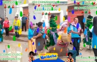 rbol de Navidad se convierte en yunza! Familia peruana celebra carnavales de manera nica [VIDEO]
