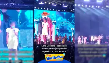Pequea Edita Guerrero cant junto a Corazn Serrano