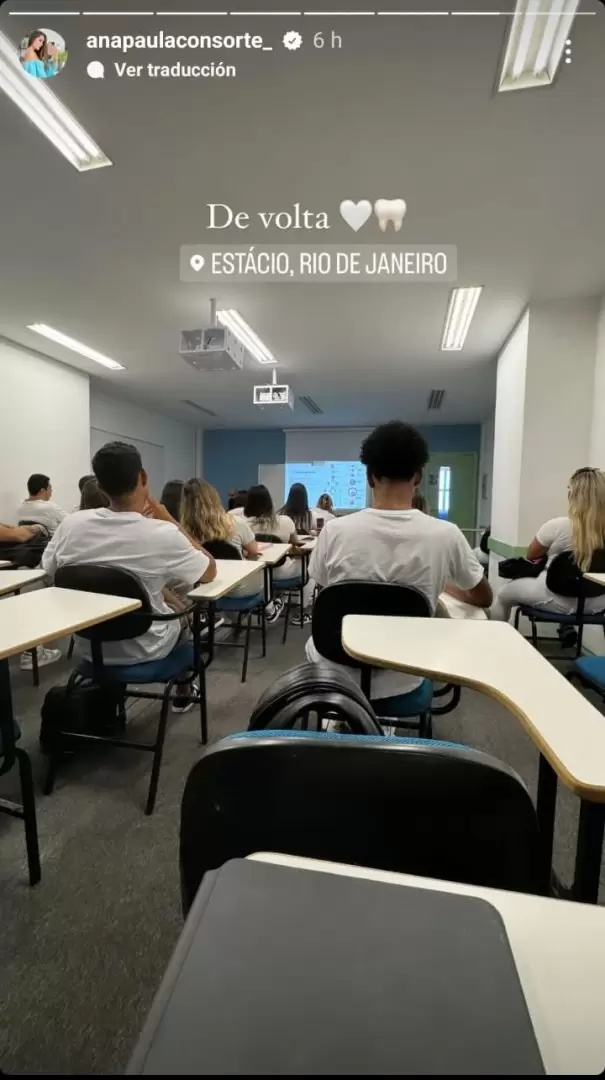 Ana Paula de vuelta a clases. (Foto: Captura de pantalla)