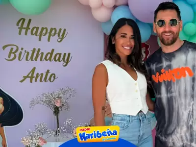 Lionel Messi celebra el cumpleaos de su esposa