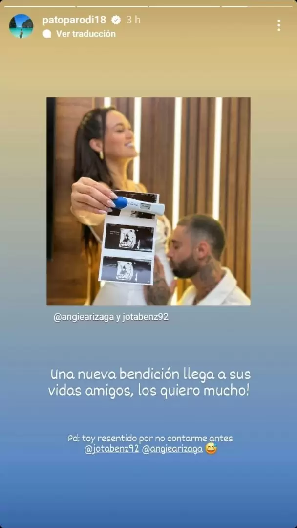 Patricio Parodi admite estar resentido con Angie Arizaga y Jota Benz. (Foto: Instagram)