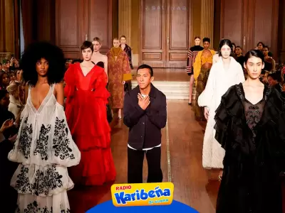 Jorge Luis Salinas conquist la Semana de la Moda con su inspiradora coleccin.