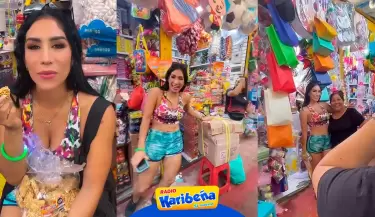 Leysi Surez realiza sus compras en Centro de Lima