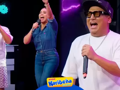 Jorge Luna canta cumbia con Maricarmen Marn
