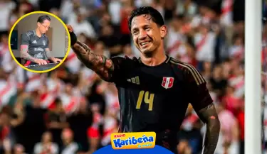 Gianluca Lapadula celebra triunfo peruano tocando el piano