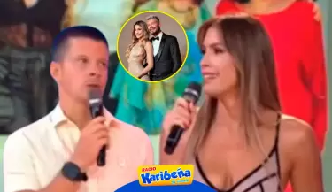 Milett Figueroa encara a Mario Hart por burlarse de la edad de Marcelo Tinelli.