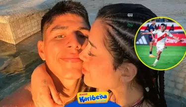 Piero Quispe recibe romntico mensaje de su novia por su primer gol con la 'Bicolor'.
