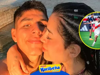 Piero Quispe recibe romntico mensaje de su novia por su primer gol con la 'Bicolor'.