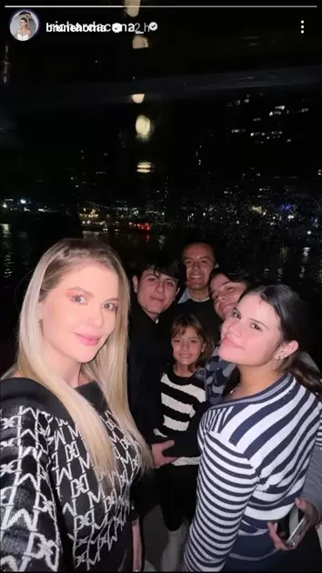 Brunella Horna con hijos de Richard Acua. (Foto: Instagram)