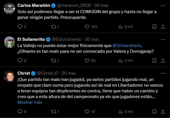 Hinchas de Universitario preocupados