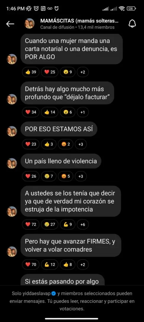 Declaraciones de Yidd en sus redes