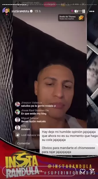 Jonathan Maicelo live Instagram