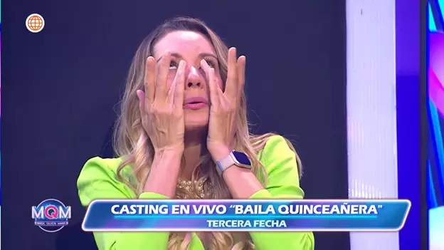 Brenda Carvalho llorando en MQM. (Foto: Amrica Televisin)