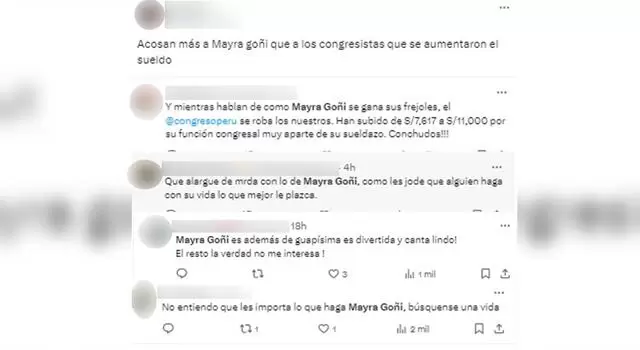 Usuarios defienden a Mayra Goi. (Foto: Captura de pantalla)
