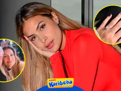 Milett Figueroa muestra lujoso anillo de casi 9 mil soles que le habra regalado Tinelli.