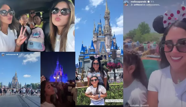 Viaje de Melissa Paredes con su hija a Disney. (Foto Composicin Karibea/Instagram)
