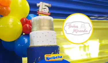 Tortas Miranda en el 15 Aniversario de Radio Karibena