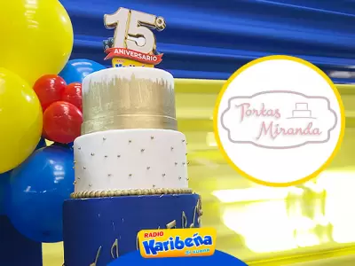 Tortas Miranda en el 15 Aniversario de Radio Karibena