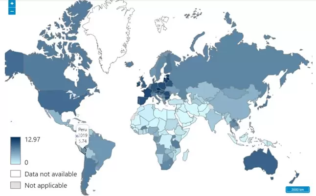 Ranking de bebedores de alcohol en el mundo. (Foto: OMS)