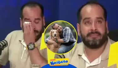 Junior Silva conmovido por la posible prdida de su perrito.