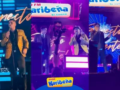 Ernesto Pimentel y Los 5 de Oro en el concierto 15 aniversario Radio Karibea