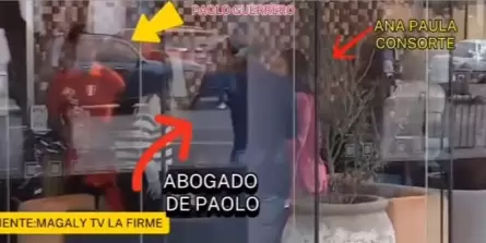Reunin entre Ana Paula Consorte, Paolo Guerrero y su abogado