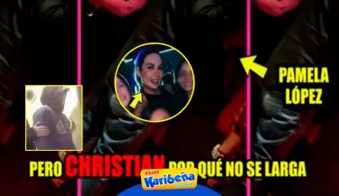 Pamela Lpez molesta tras 'escena de celos' de Christian Cueva en discoteca.