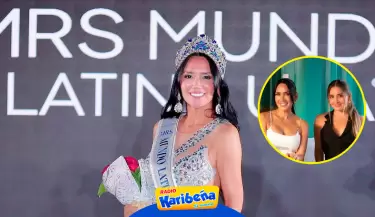 Angie Pajares, mam de Ximena Hoyos, gan el Mrs Mundo Latina Internacional.