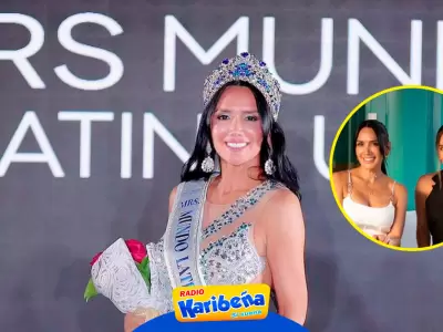 Angie Pajares, mam de Ximena Hoyos, gan el Mrs Mundo Latina Internacional.