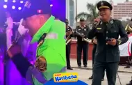 Reconocen su talento! Polica Nacional del Per felicita al suboficial que cant "Partido en Dos" en show