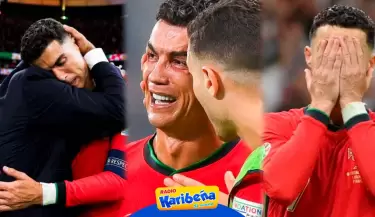 Cristiano Ronaldo llora tras fallar penal