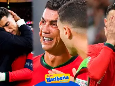 Cristiano Ronaldo llora tras fallar penal