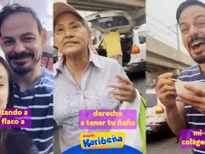 Mark Vito es sorprendido por mujer en Gamarra