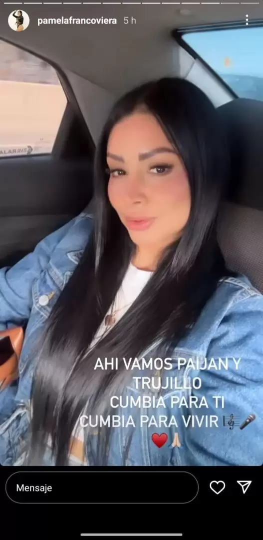 Historia de Pamela Franco dejando Lima. (Instagram)