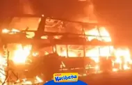 Nueva tragedia en Pasamayo! Bus interprovincial se incendia tras triple choque y pasajeros se salvan de milagro