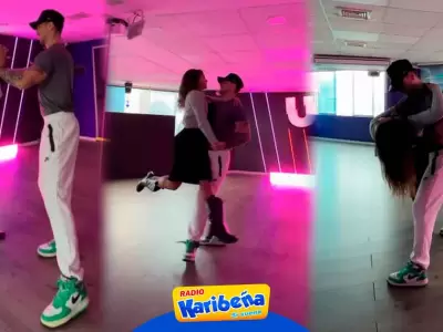 Melissa Paredes y Anthony Aranda practican coreografa para su boda