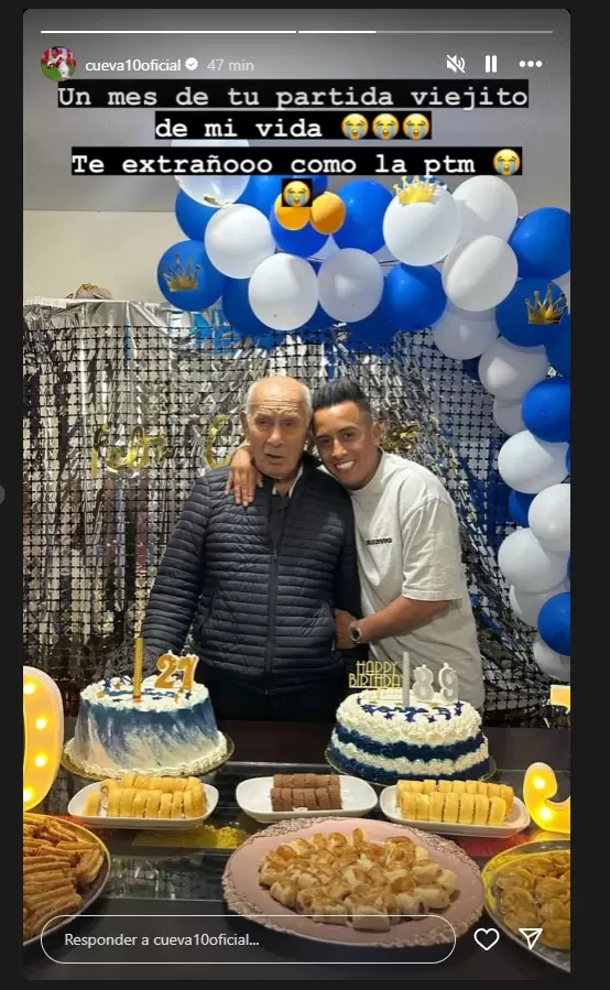 Christian Cueva enva mensaje a su abuelo