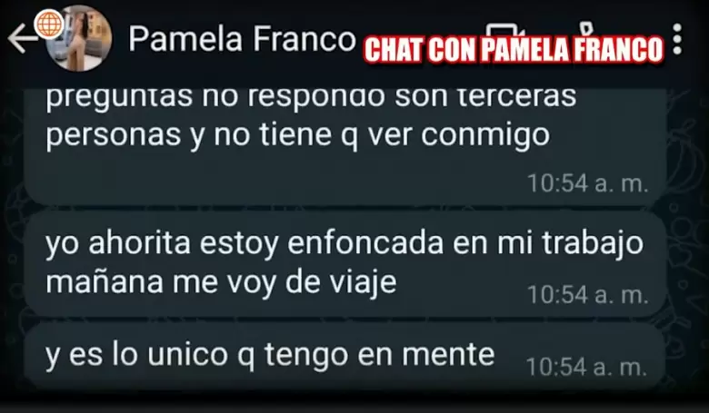 Declaraciones de Pamela Franco