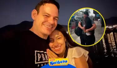 Mark Vito sorprendido por su novia Sofa Chirinos