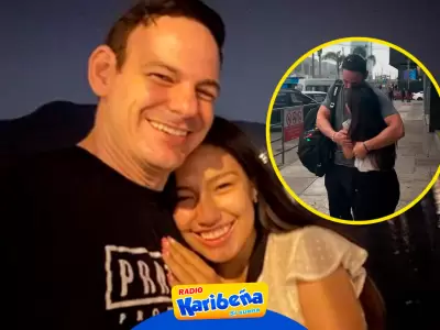 Mark Vito sorprendido por su novia Sofa Chirinos