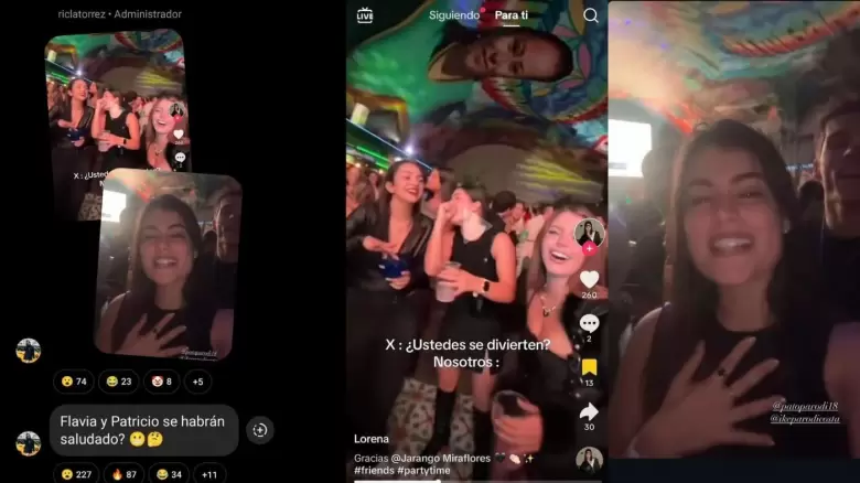 Hermana de Patricio Parodi aparece con l y Flavia Laos en fiesta. (Instagram)