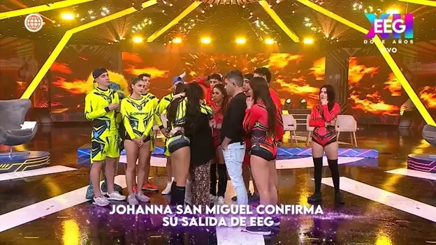 La reaccin de Rosngela Espinoza a la salida de Johanna San Miguel de EEG. (Amrica Televisin)