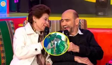 Irma Maury y dgar Vivar protagonizan beso en el circo